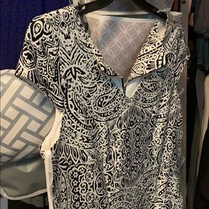 Blue and White Pattern Dress